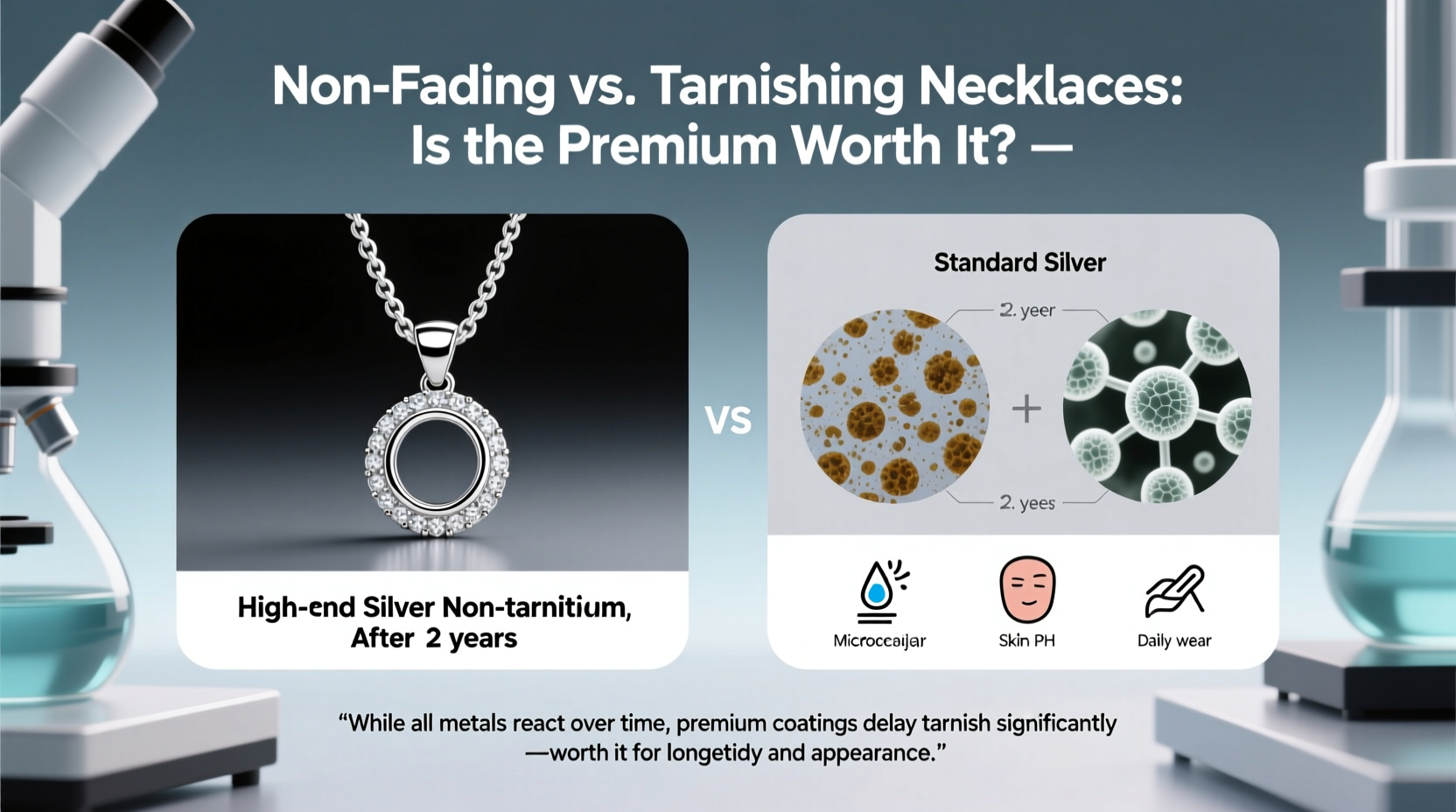 non fading vs tarnishing necklaces is it worth paying more for non tarnish or are they all the same after a while