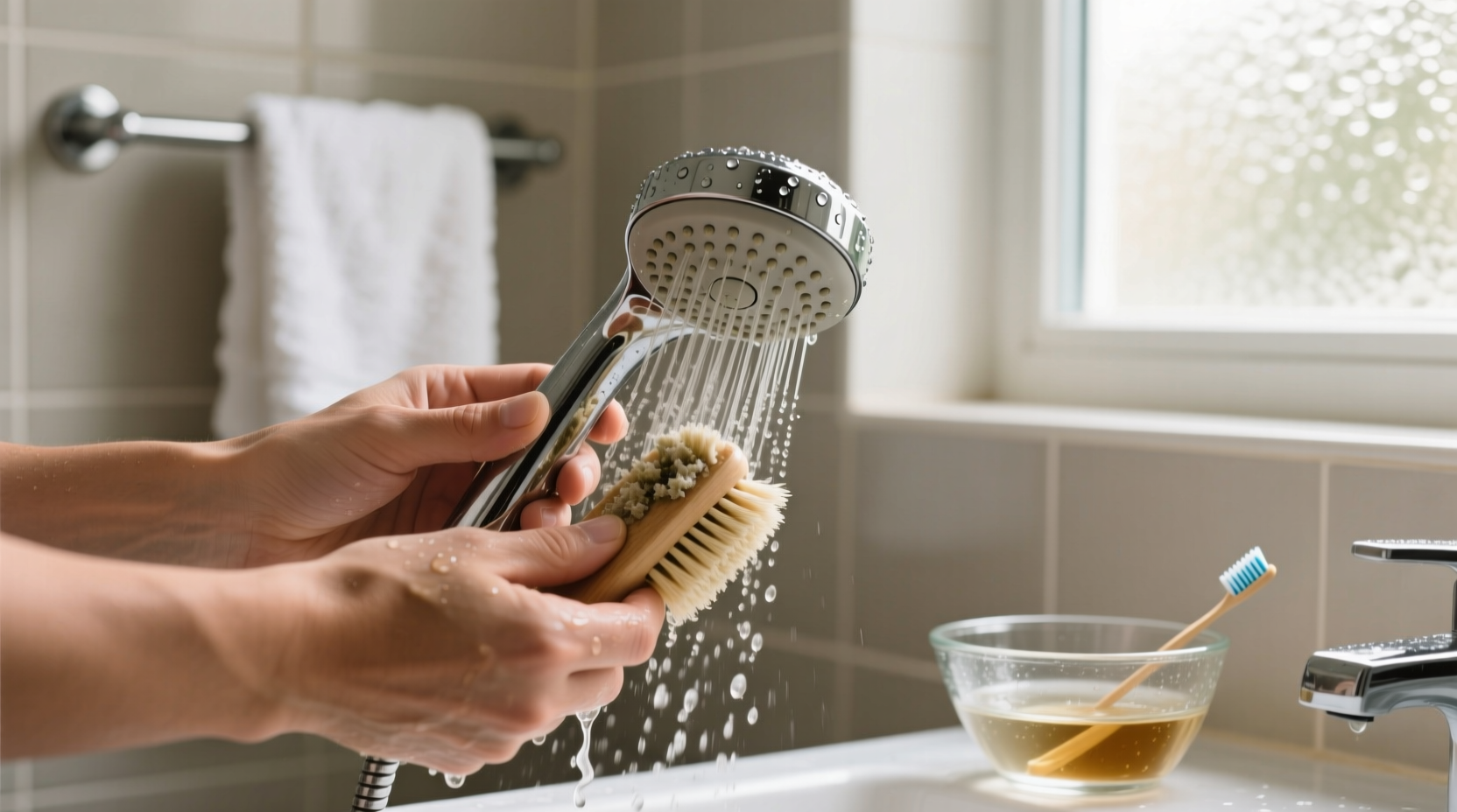 how to clean showerhead