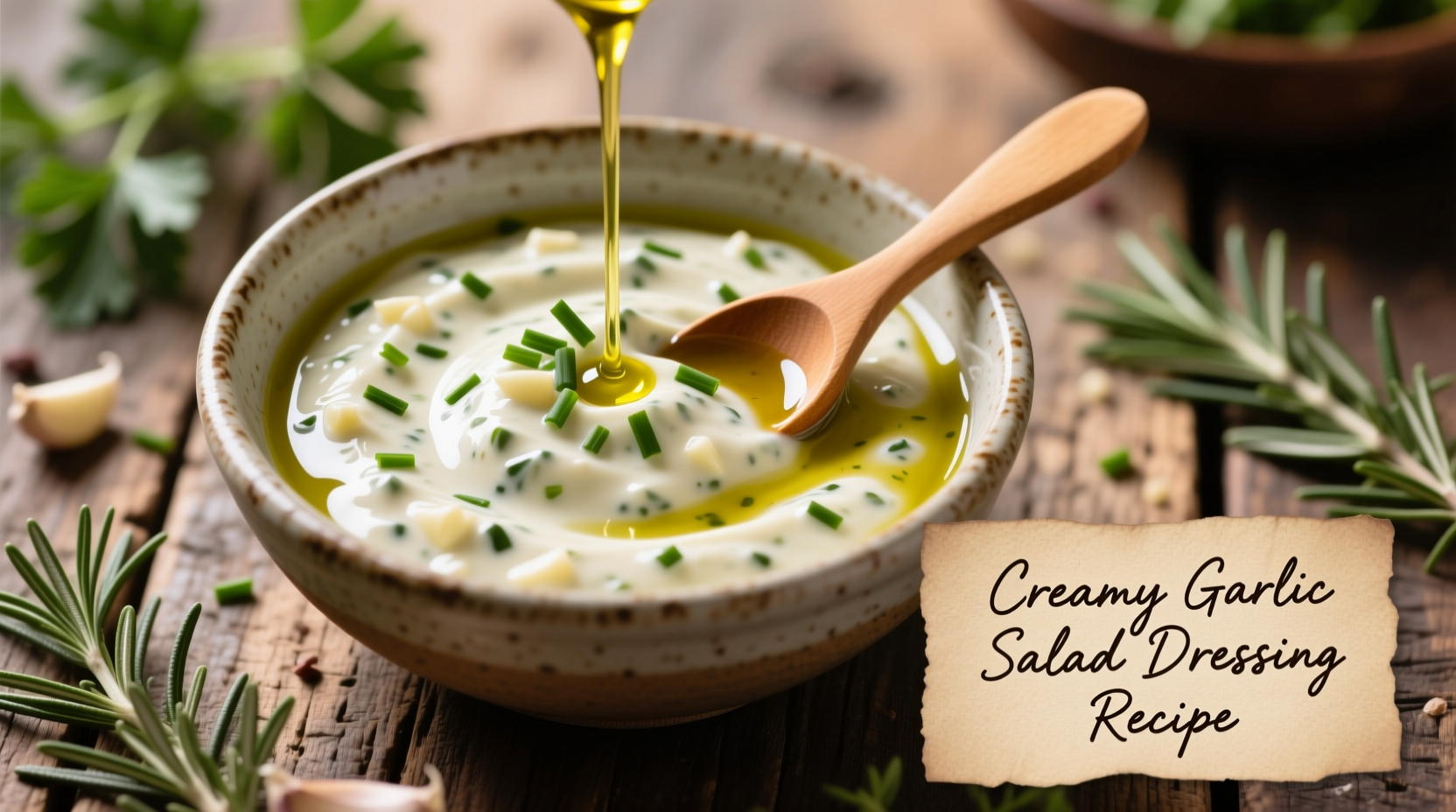 creamy garlic salad dressing recipe