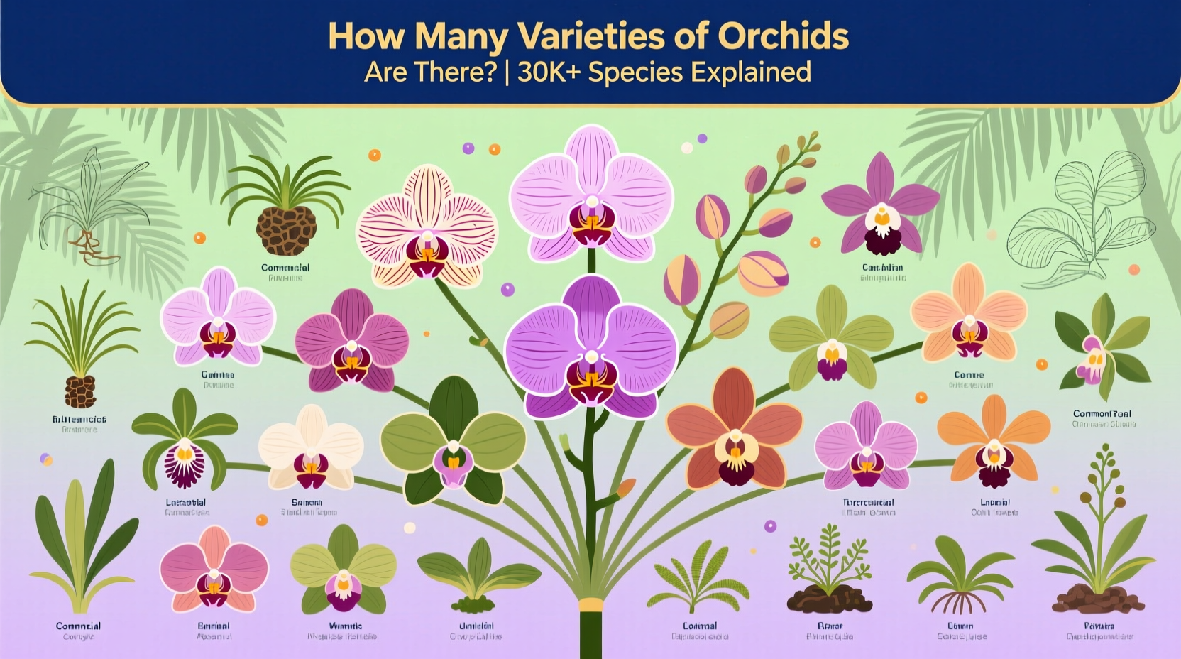 how many varieties of orchids are there