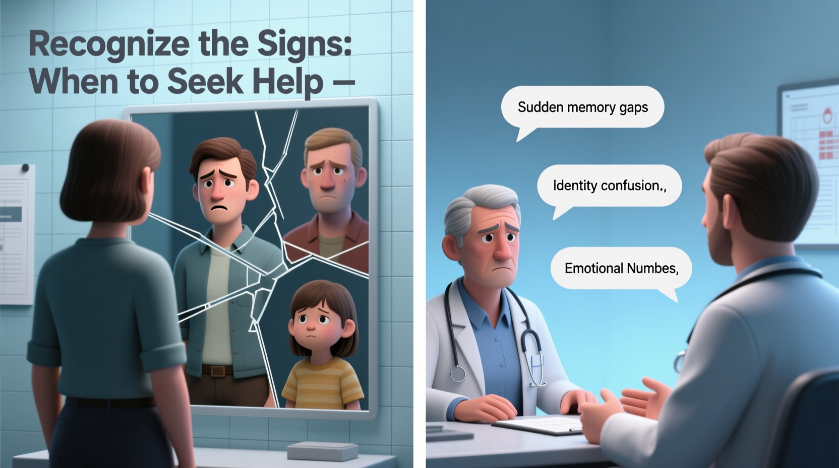 how to recognize the signs of multiple personality disorder and when to seek help