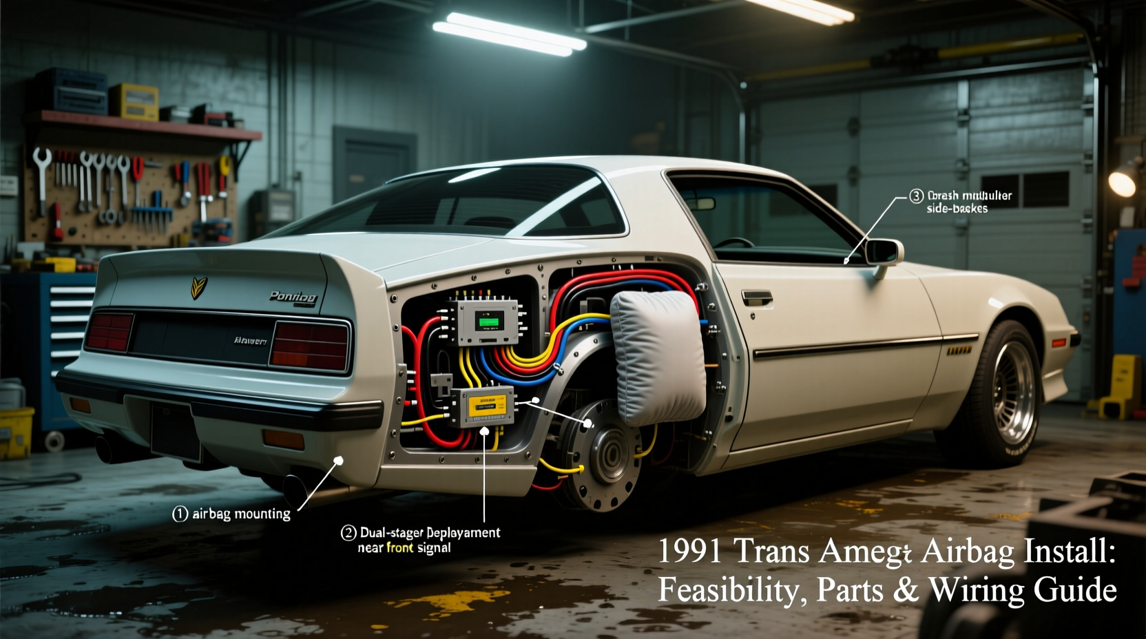 1991 trans am airbag install