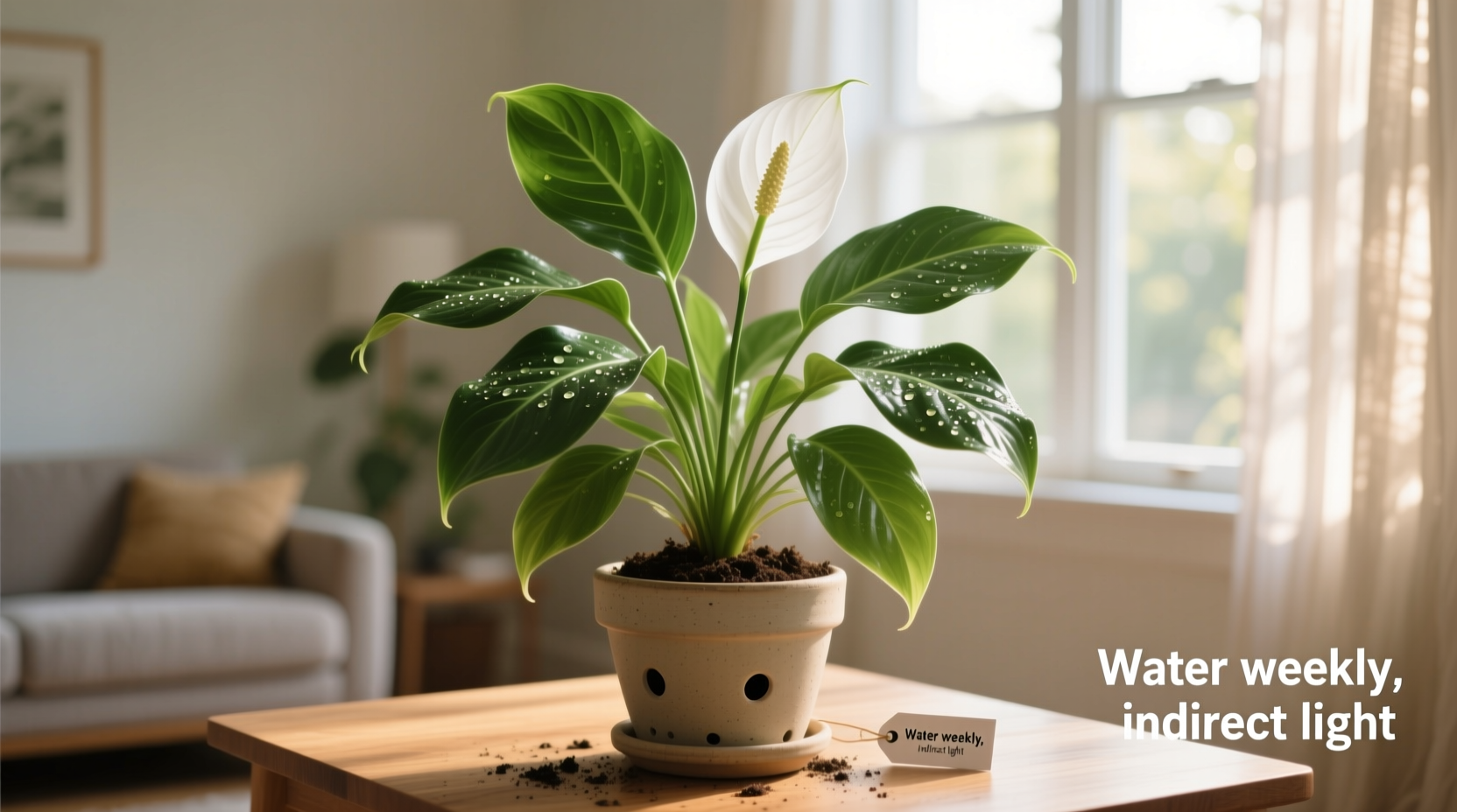 how to grow peace lily indoors