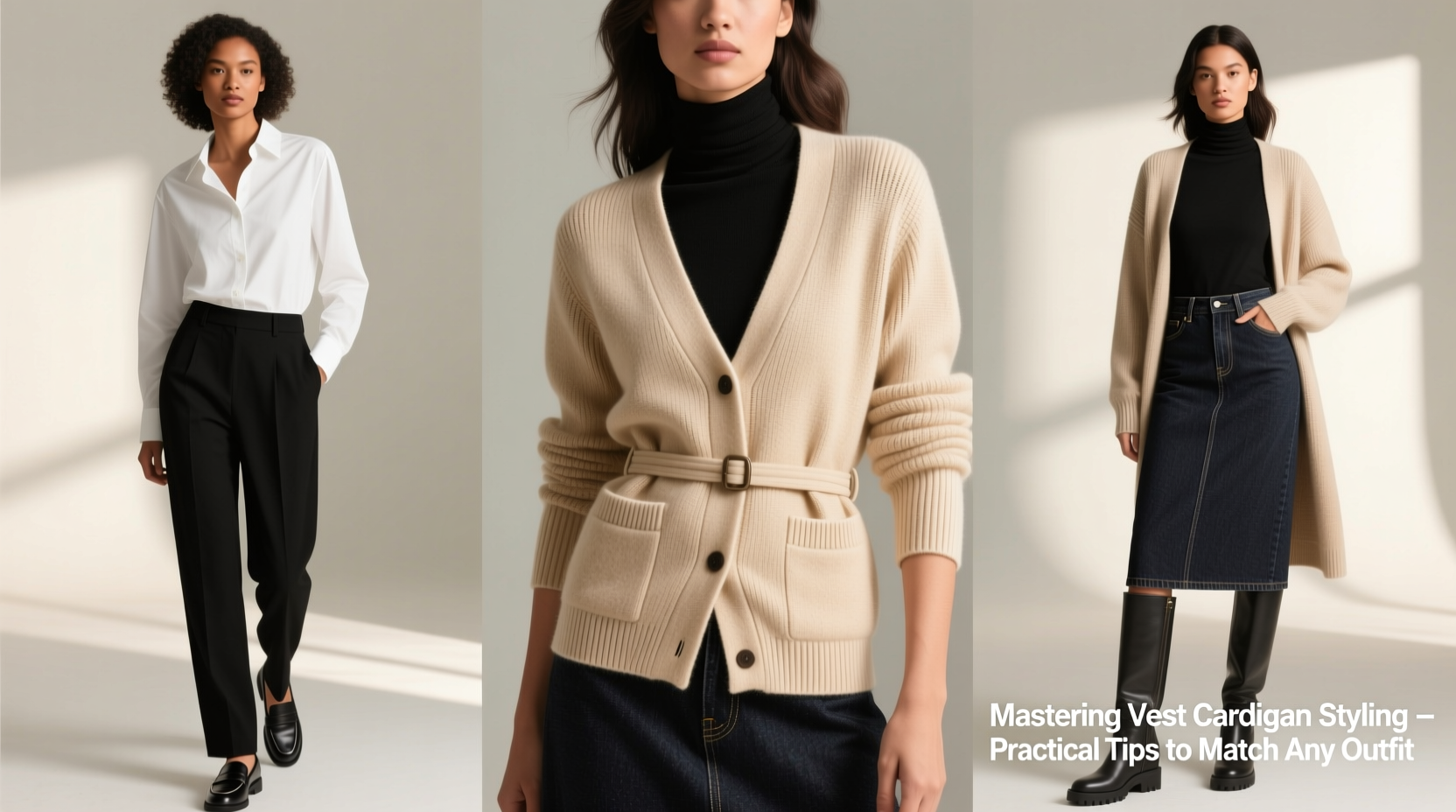 mastering vest cardigan styling practical tips to match with any outfit