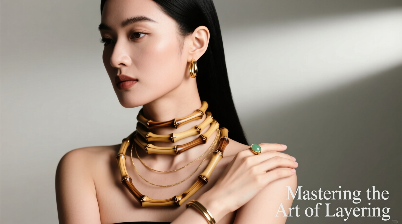 mastering the art of layering high end bamboo necklaces with complementary jewelry