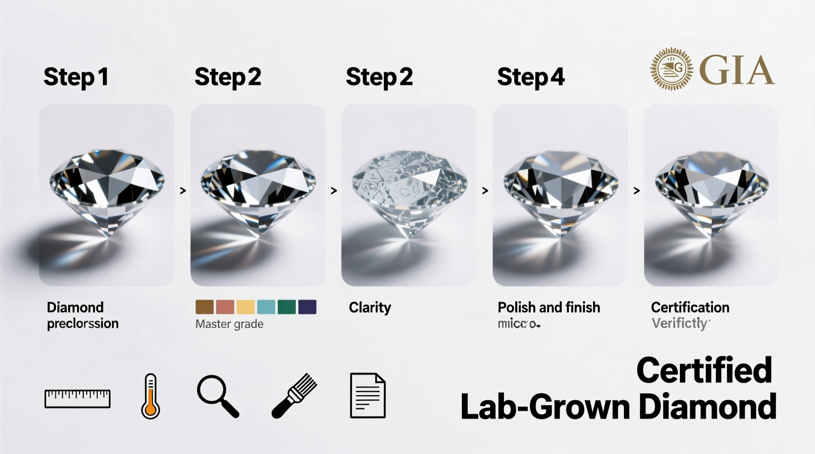 a step by step guide to assessing the quality of lab created diamonds