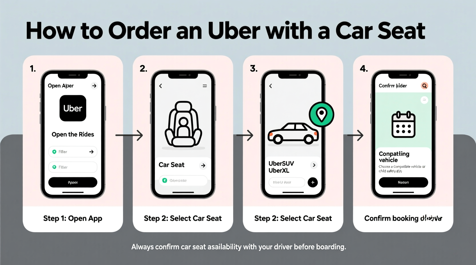 how do you order an uber with a car seat