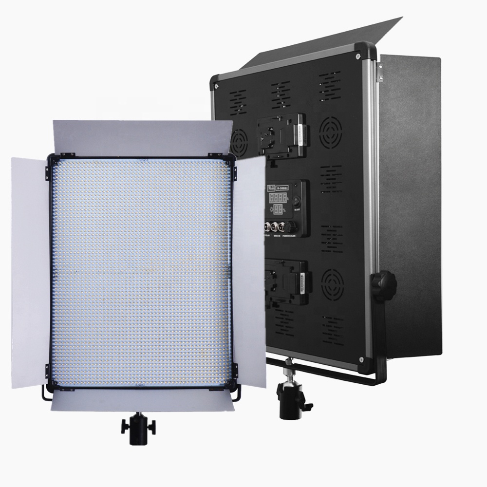 yidoblo可调光3000 led 5500k日光灯板,用于摄像机视频演播室照明,带4