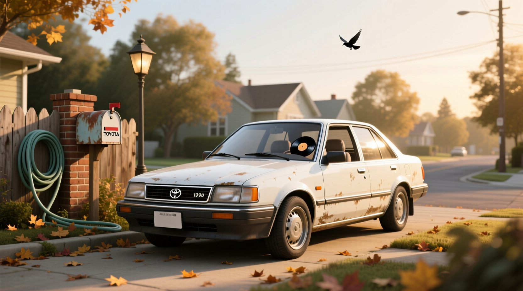 1990 Toyota Corolla hatchback parked on urban street