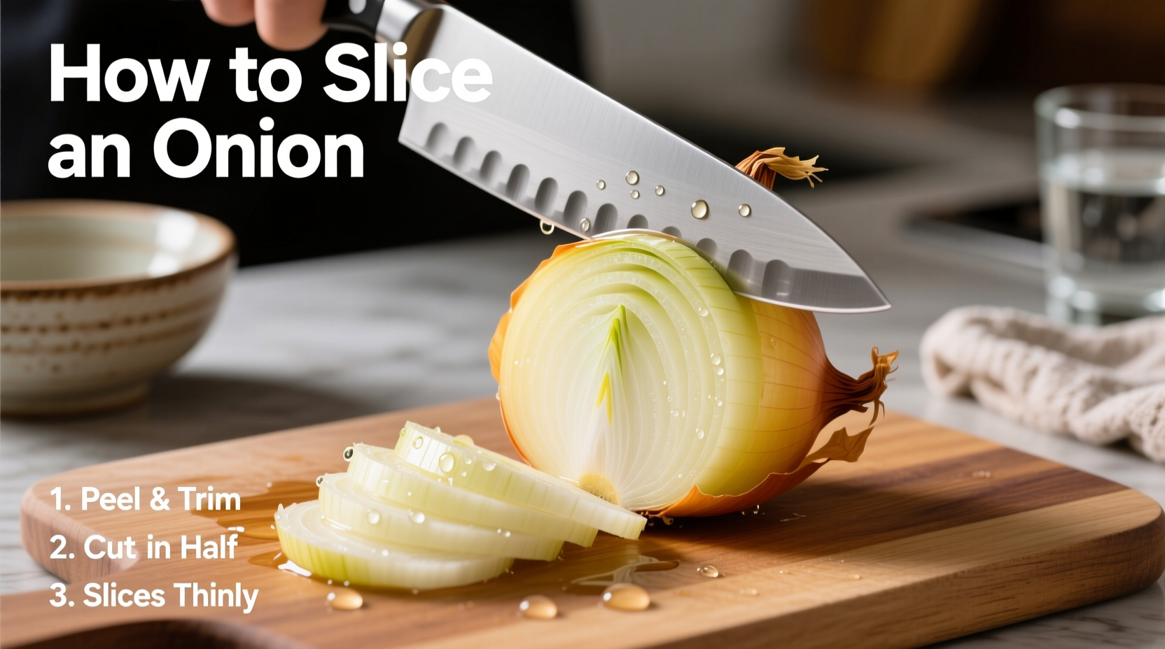 how to slice and onion