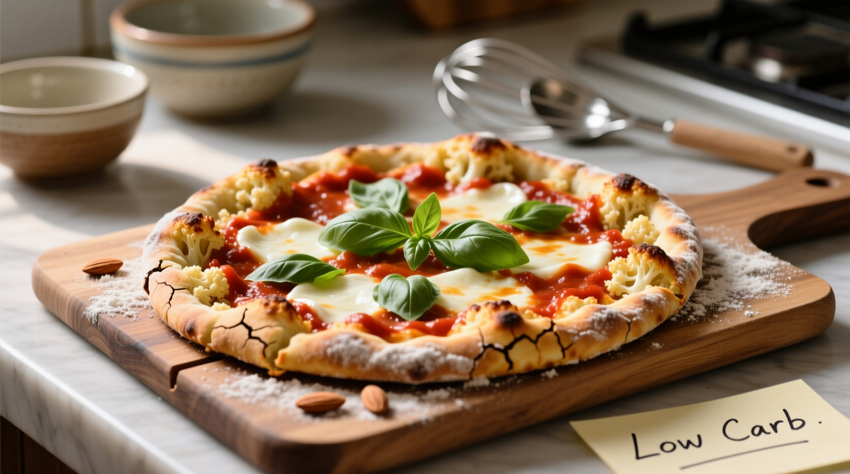 low carb cauliflower pizza crust