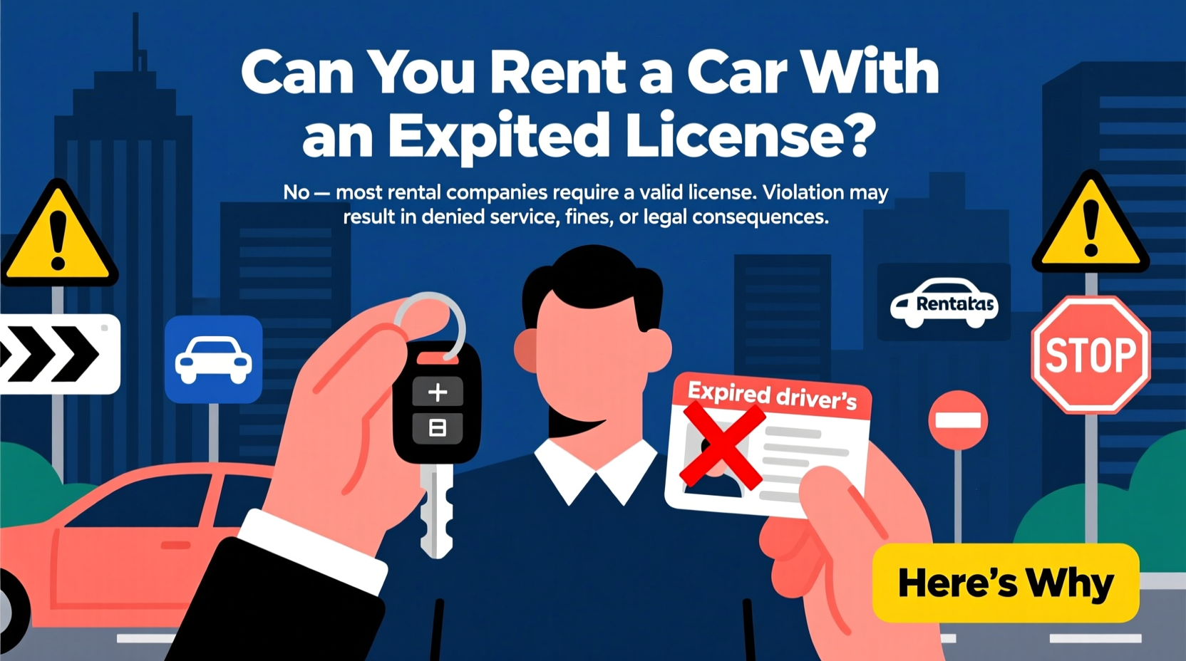 can i rent a car with an expired license