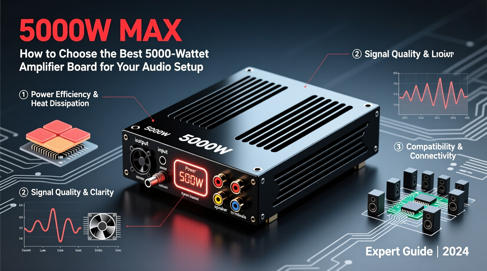 amplifier bord 5000 watts