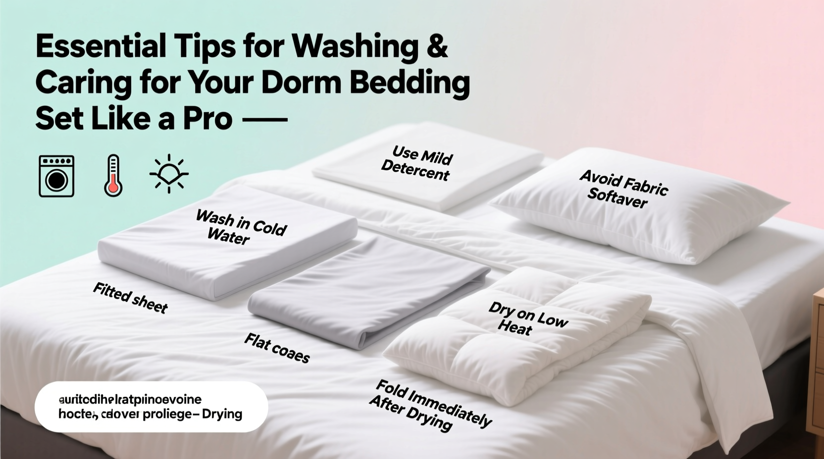 essential tips for washing and caring for your dormitory bedding set like a pro