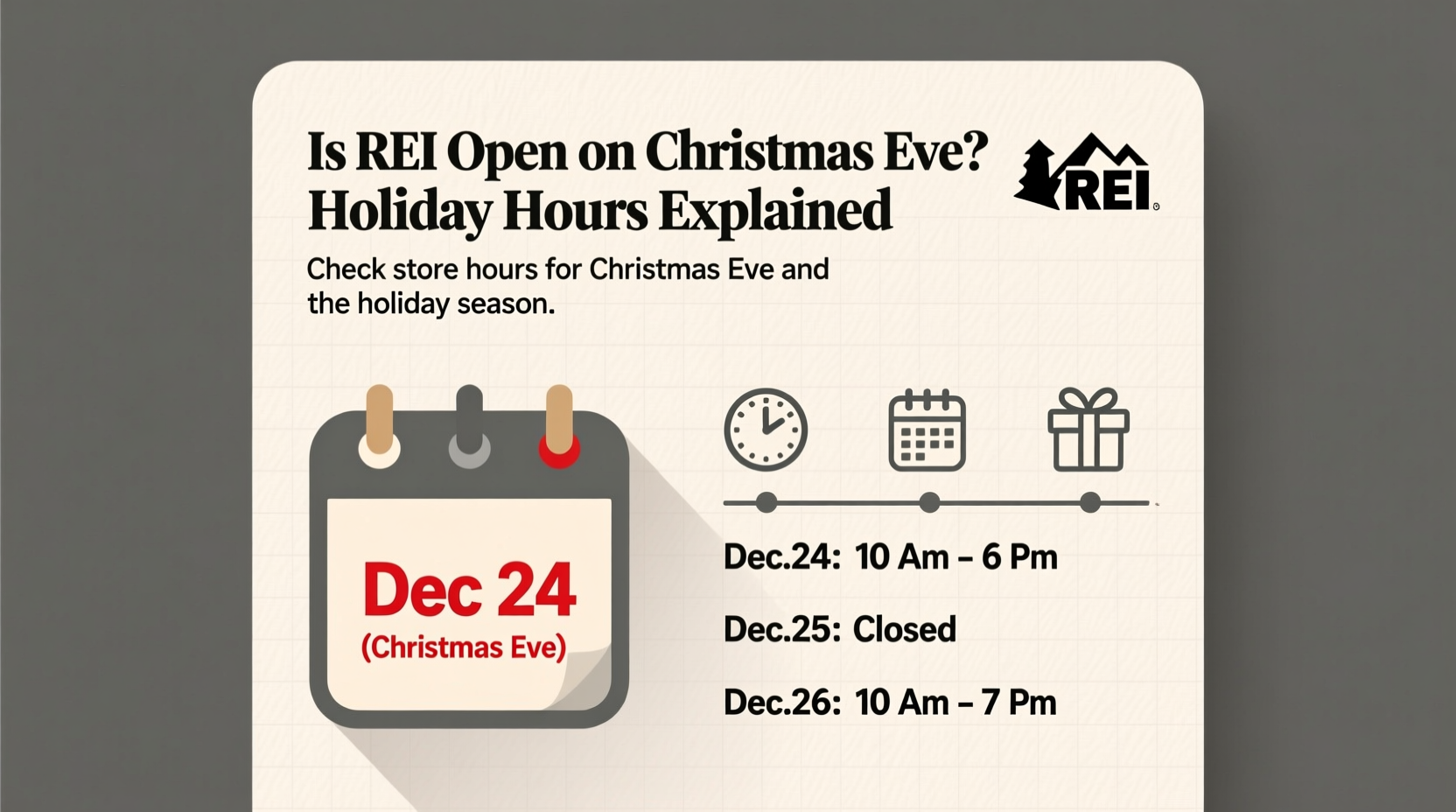 is rei open on christmas eve