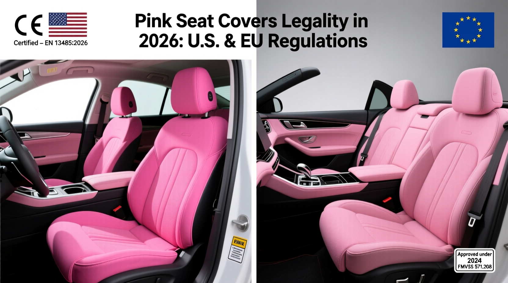 Pink Seat Covers Legality in 2026: U.S. & EU Regulations