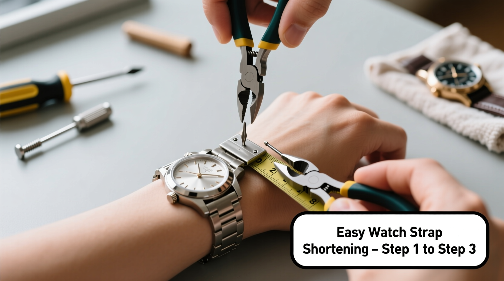 how to easily shorten a metal watch strap at home step by step guide for a perfect fit