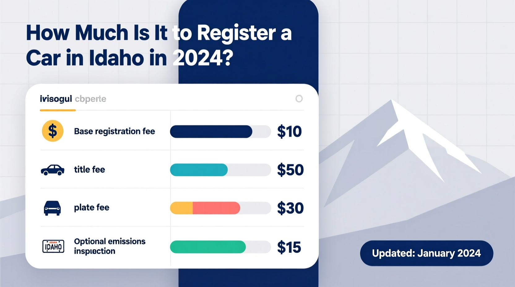 how much is it to register a car in idaho