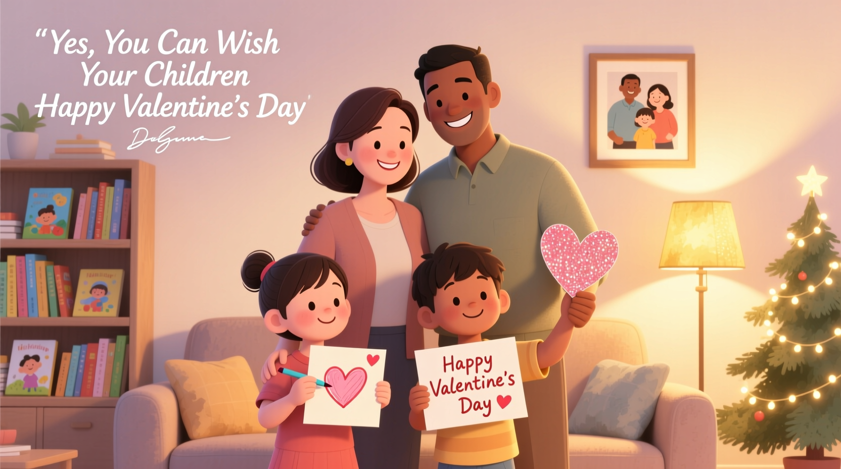 can you wish your children happy valentines day