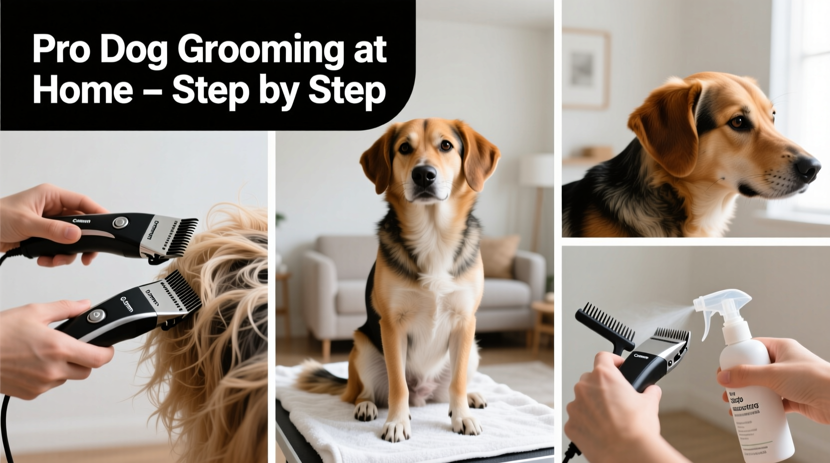 step by step guide to grooming your dog at home using clippers like a pro