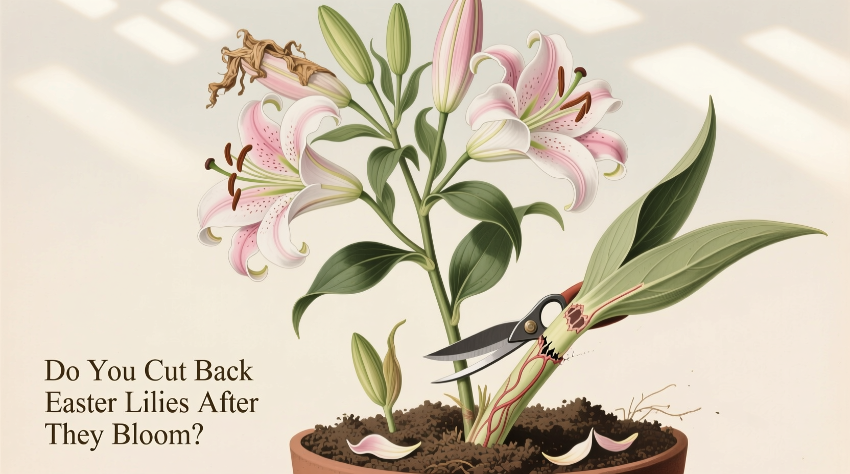 do you cut back easter lilies after they bloom