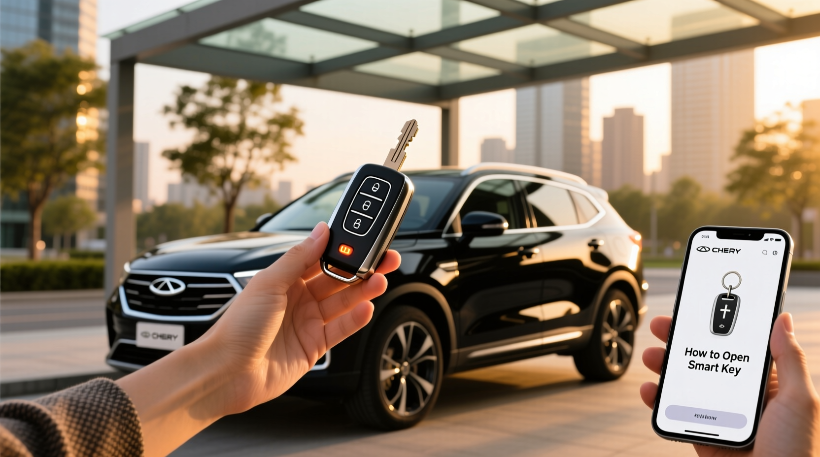 How to choose chery key,How to open Chery smart key? guide
