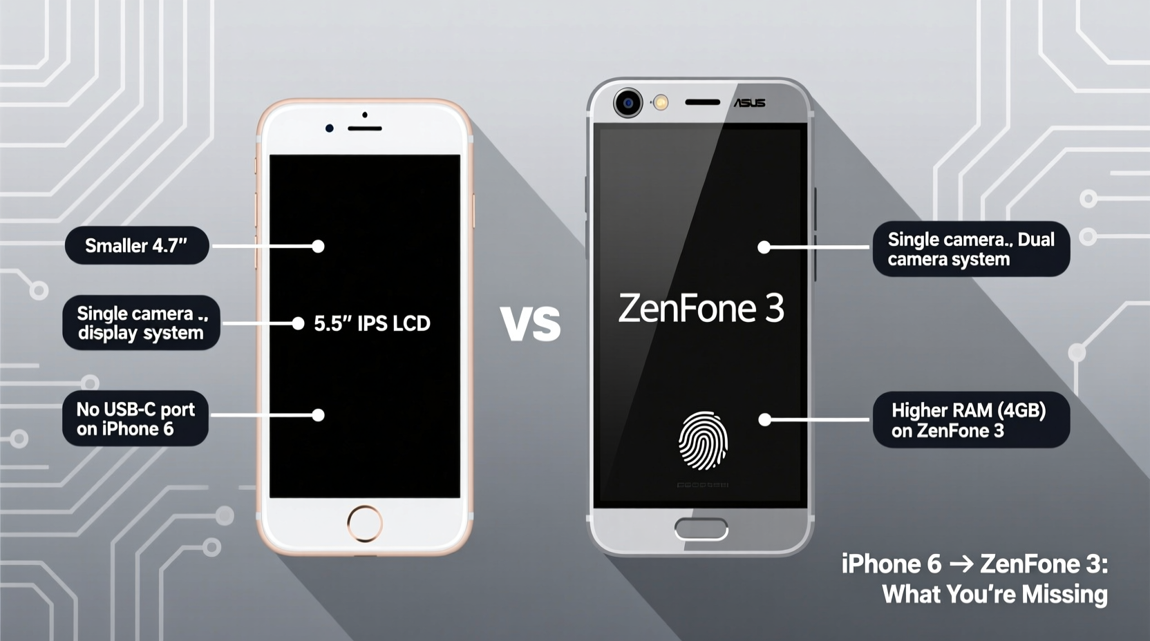switching from iphone 6 to asus zenfone 3 what am i missing