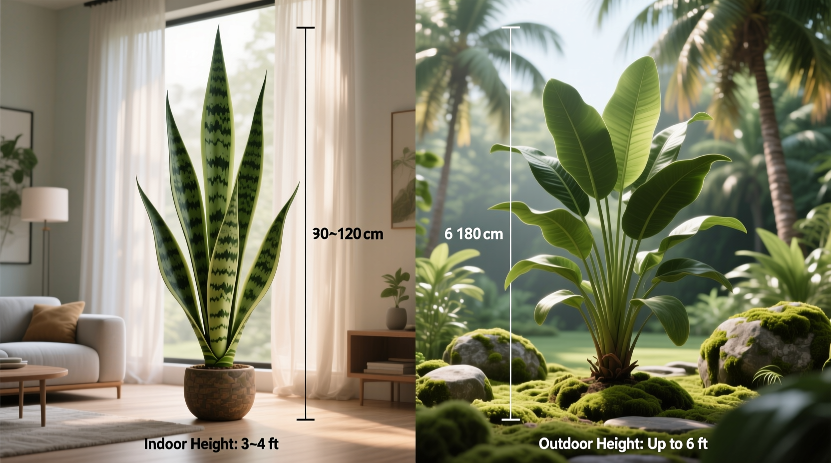 how tall does snake plant get