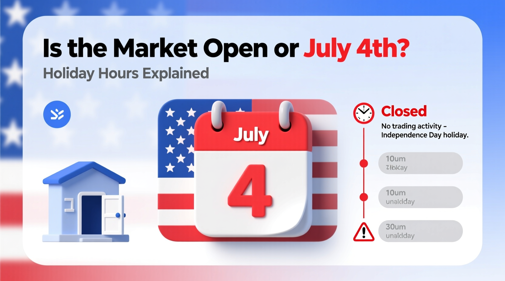 is the market open on july 4th