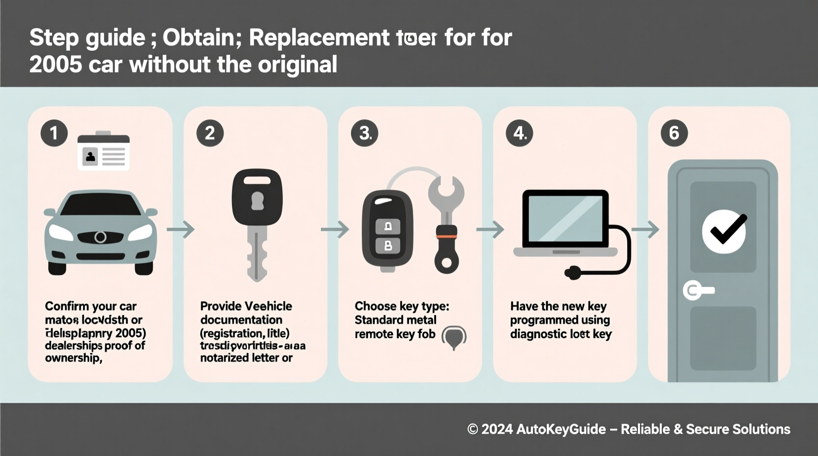 step by step guide to getting a new key made for your 2005 car without the original