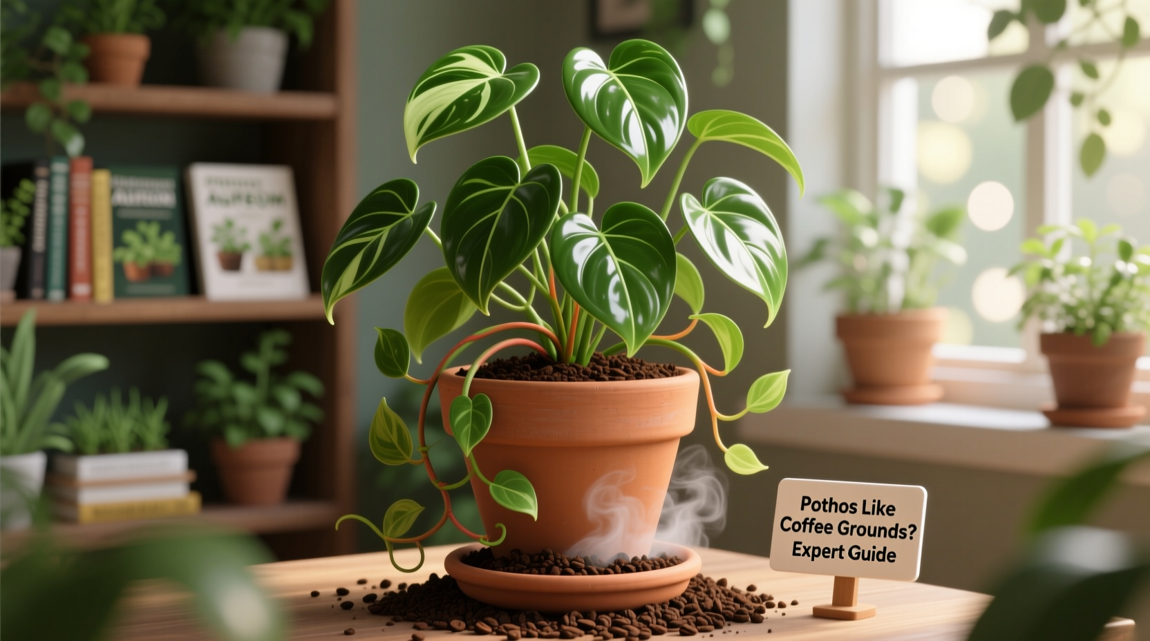 does pothos like coffee grounds