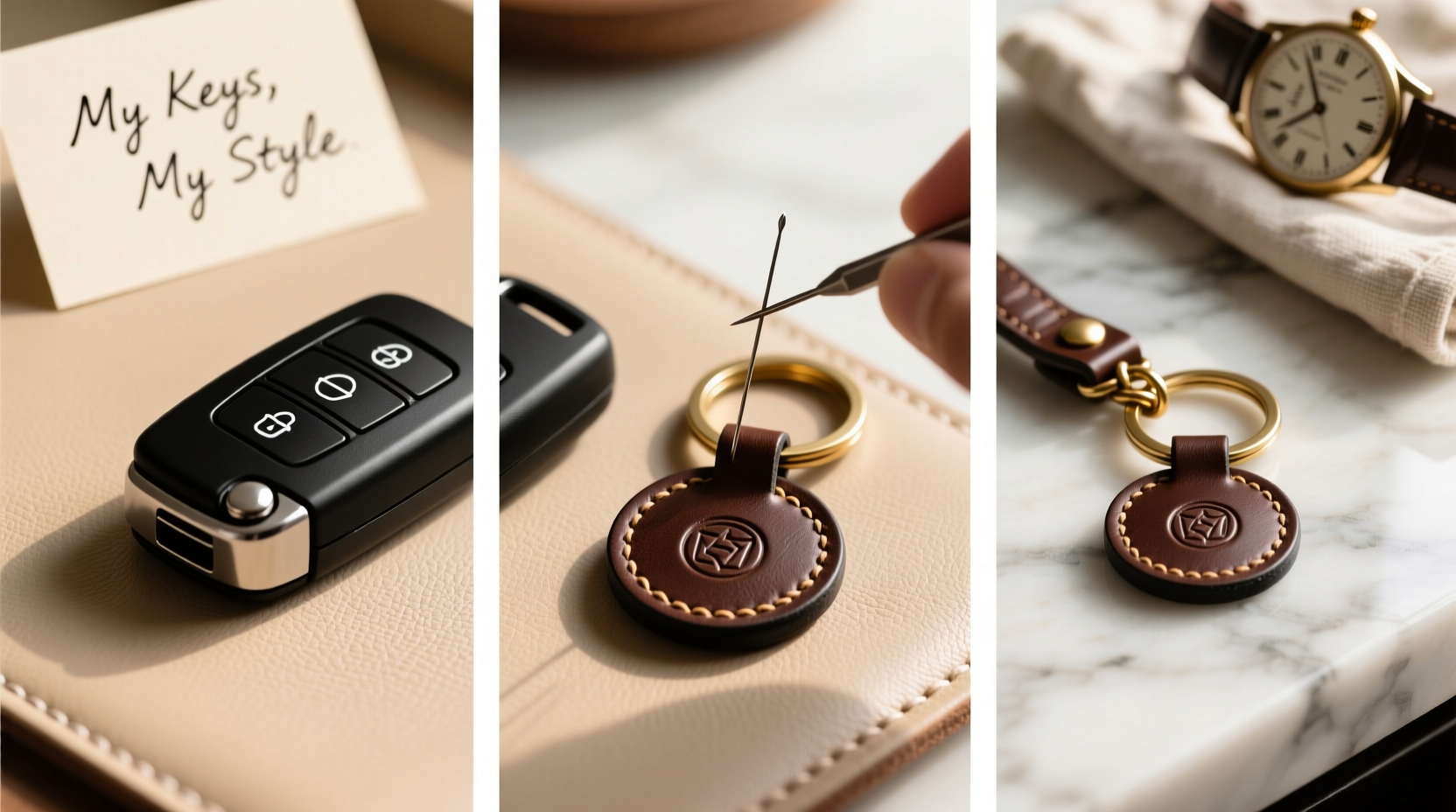 step by step guide to personalizing your car keys with a stylish leather pendant