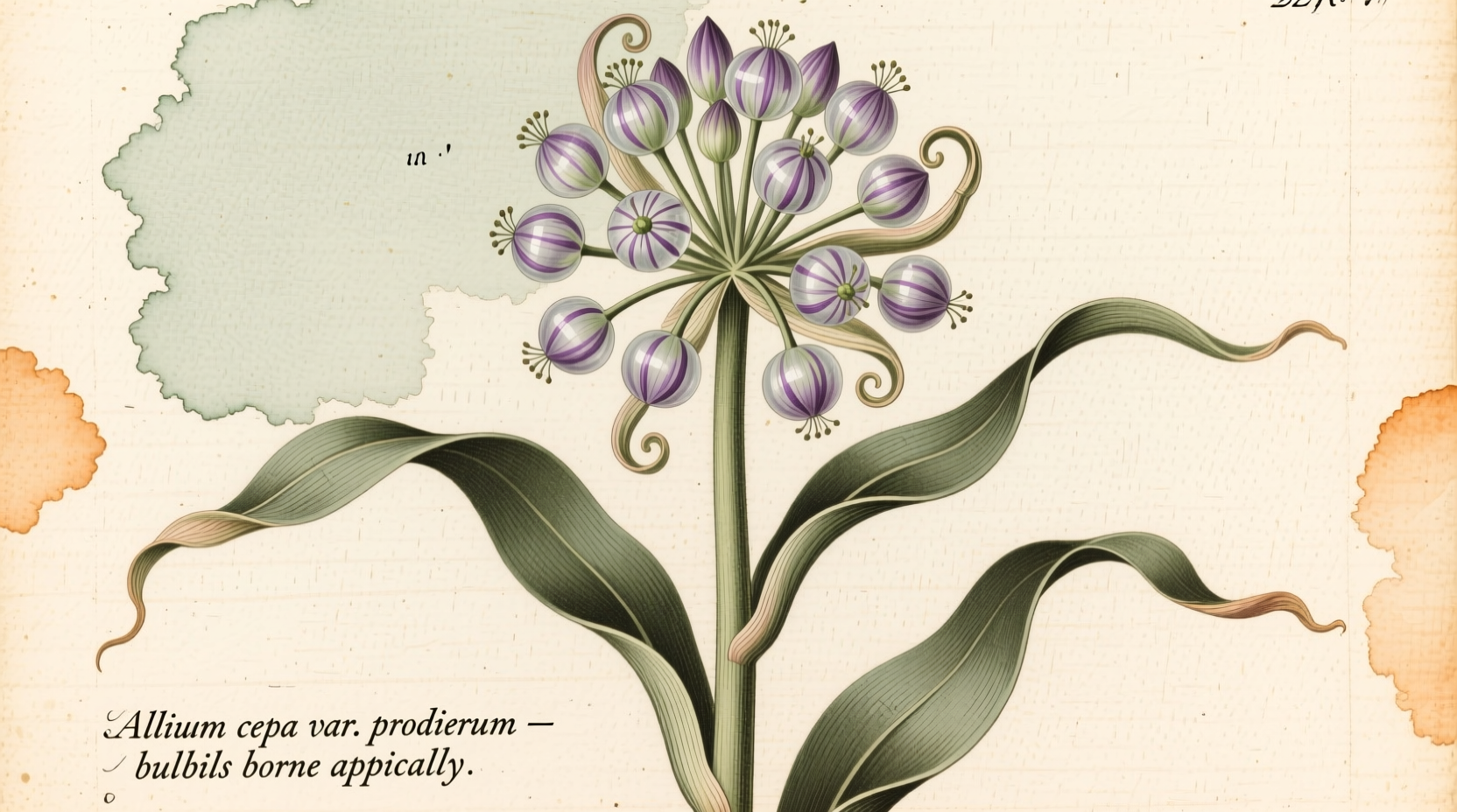 Tree onion plant with aerial bulbils