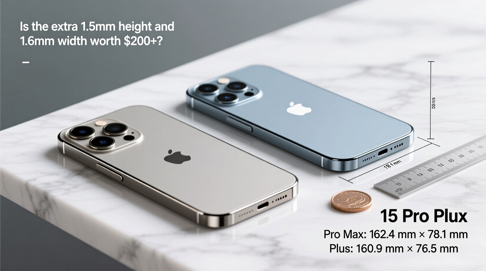 iphone 15 plus vs pro max is the pro max size really worth the extra money