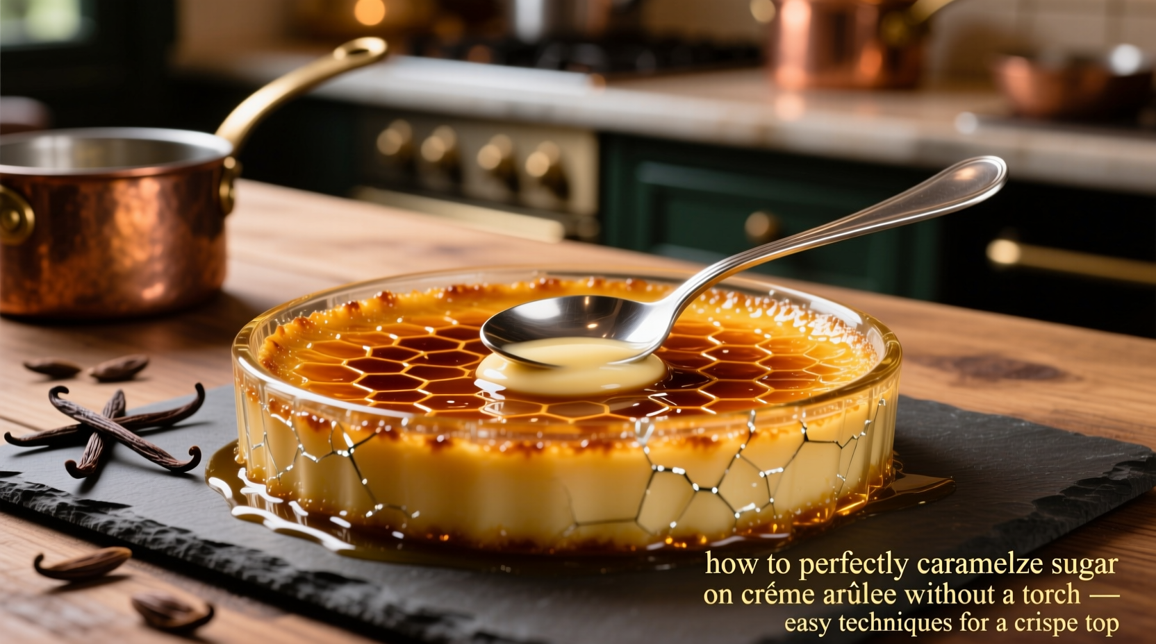 how to perfectly caramelize sugar on creme brulee without a torch easy techniques for a crispy top