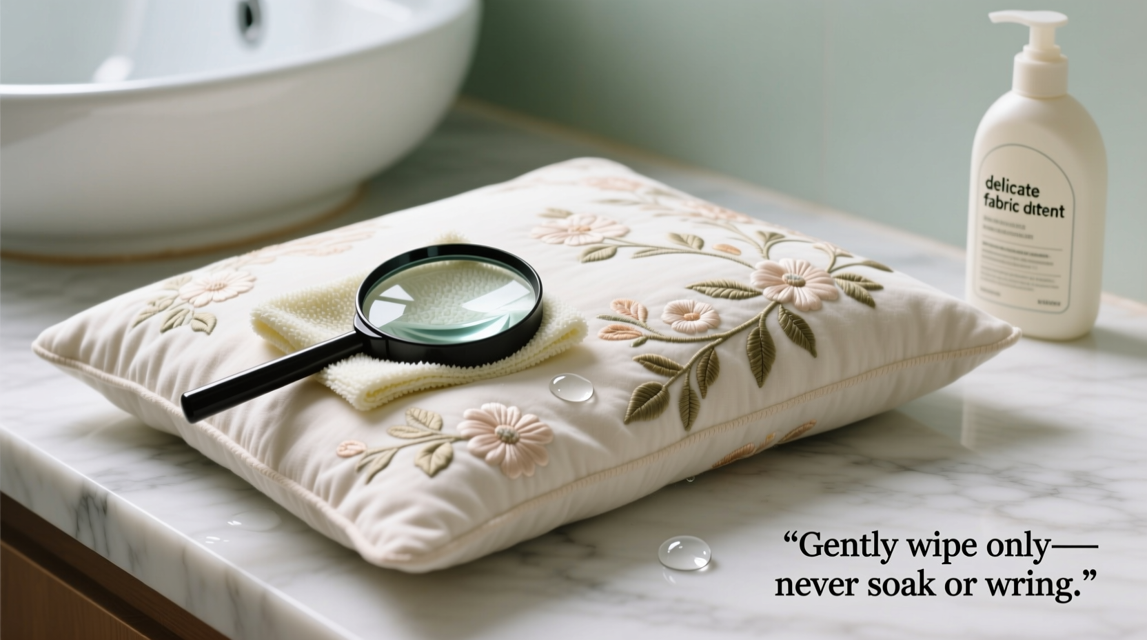 how to gently clean plush pillowcases with delicate patterns without damaging fabric