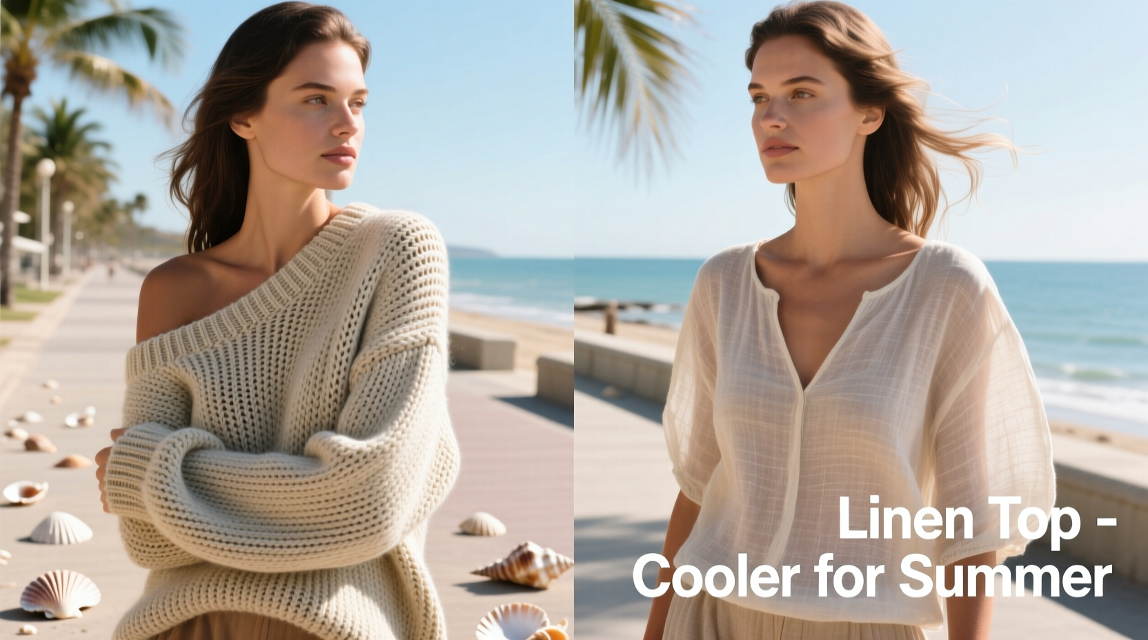 knitted pullover vs linen top which is actually cooler for summer