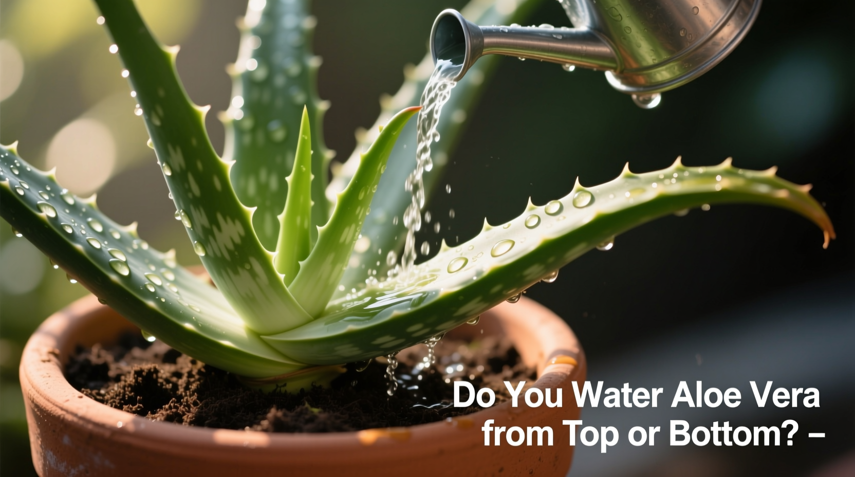 do you water aloe vera from top or bottom