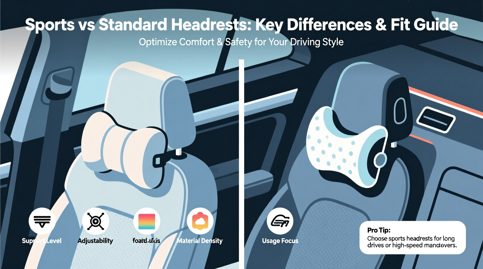 sports vs standard headrest