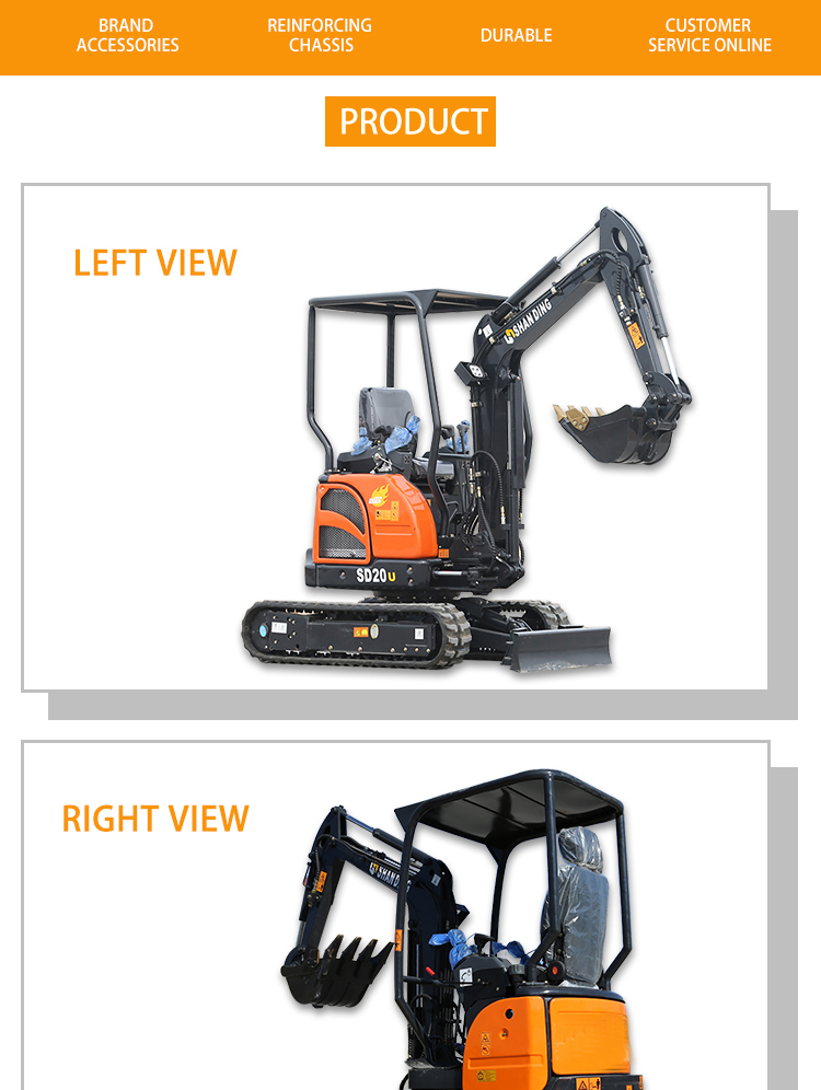 Hydraulic 0.8 2 ton 1 ton mini excavator with cheap prices for sale 1.8 ton digger with hammer auger for sale
