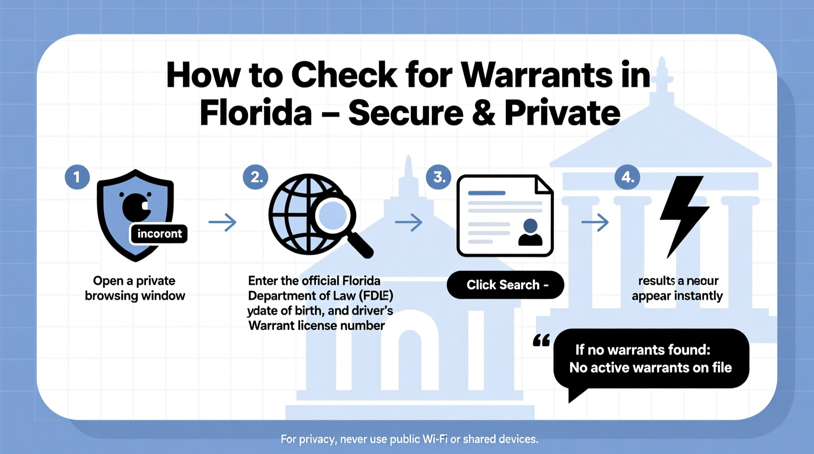 how to easily and confidentially check for warrants in florida a step by step guide