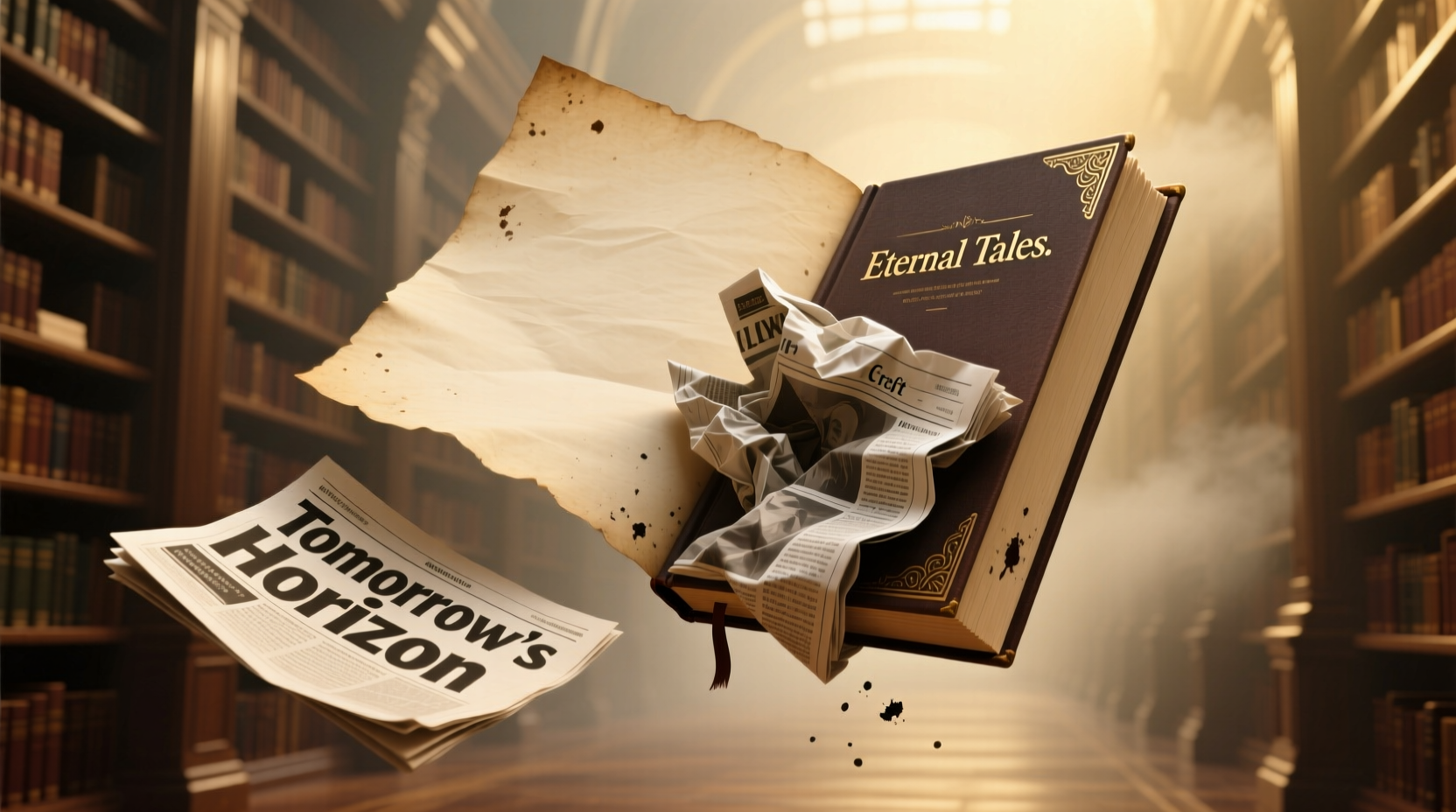 Paper transforming into book and newspaper in Infinite Craft