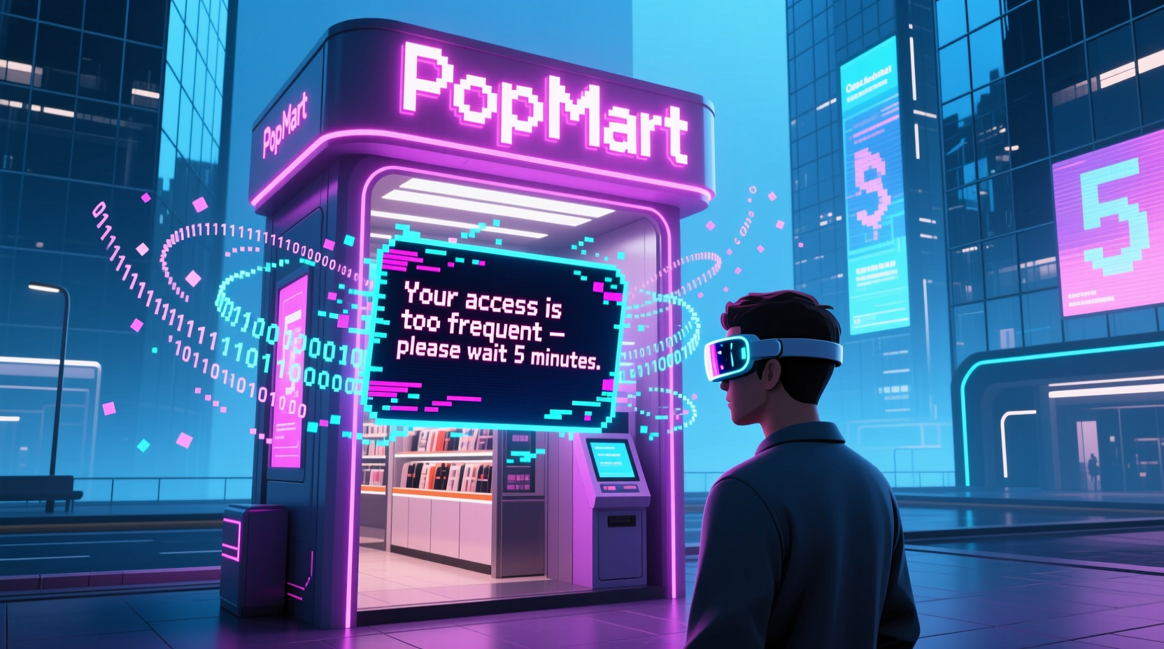 why does popmart say my access is too frequent