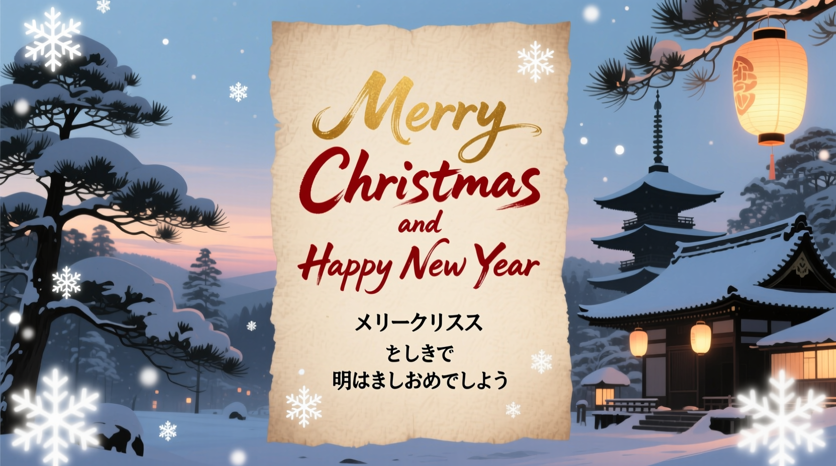what is merry christmas and happy new year in japanese