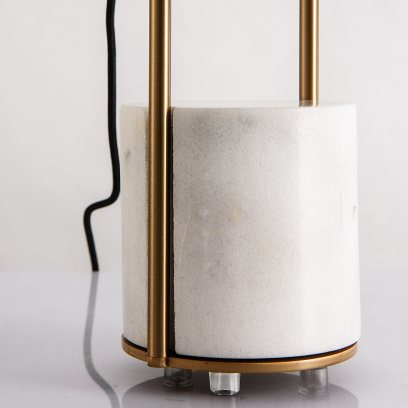 post modern golden table lamp luxury creative marble table lamp electroplating lampshade light