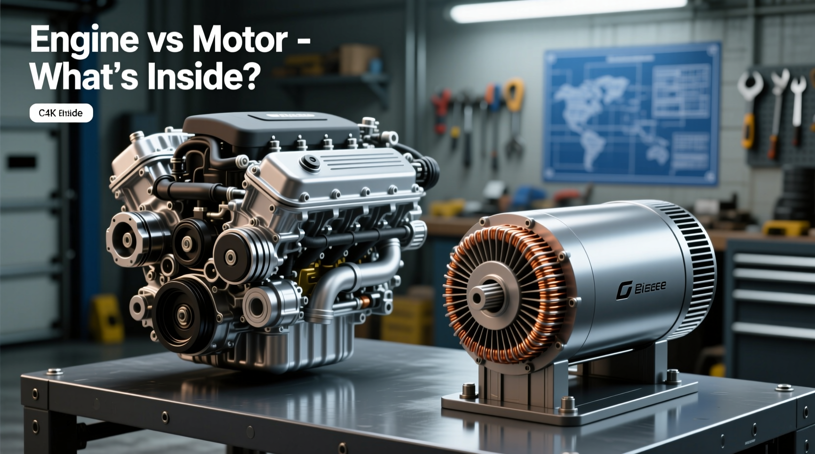 does a car have an engine or a motor