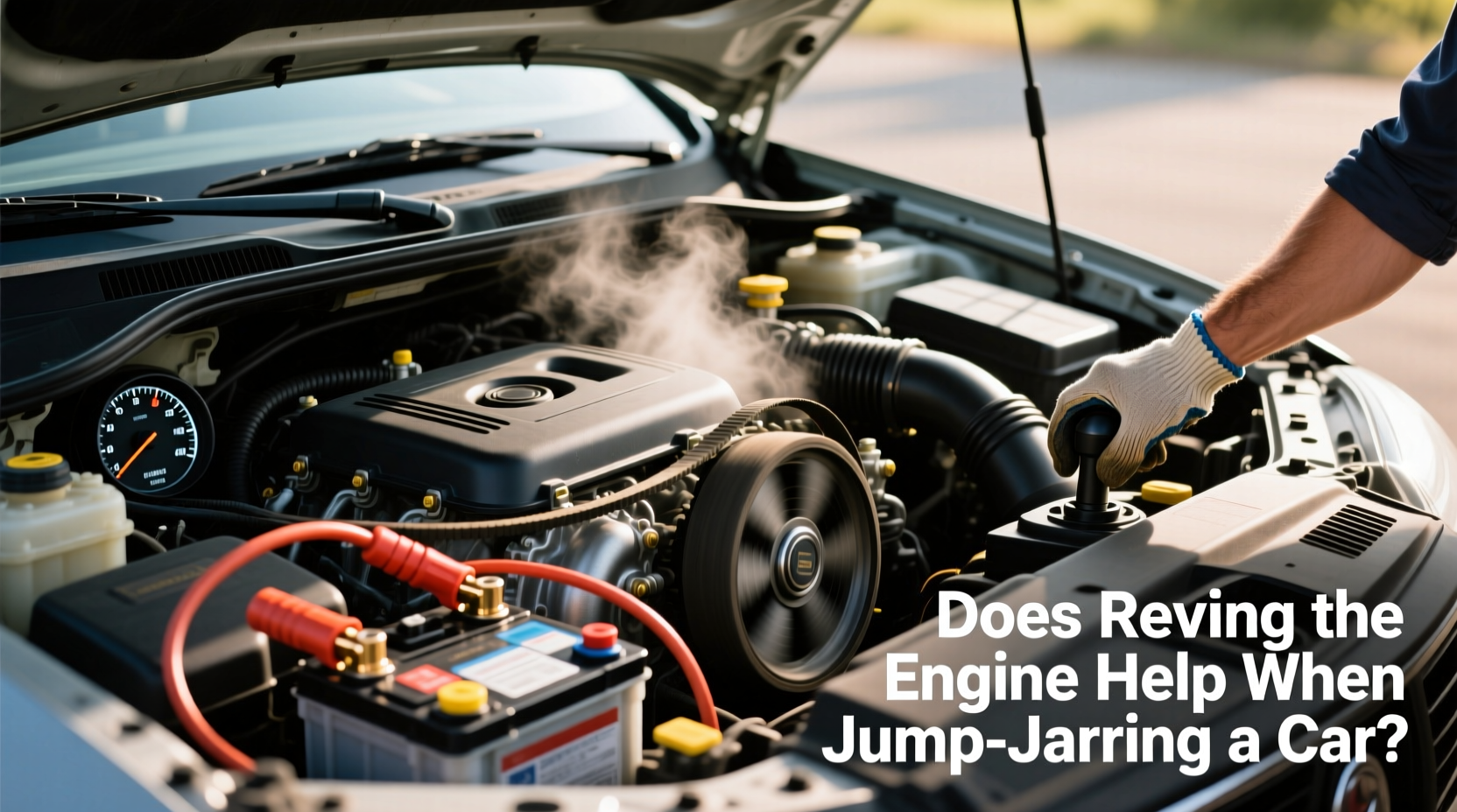 does revving the engine help when jumping a car