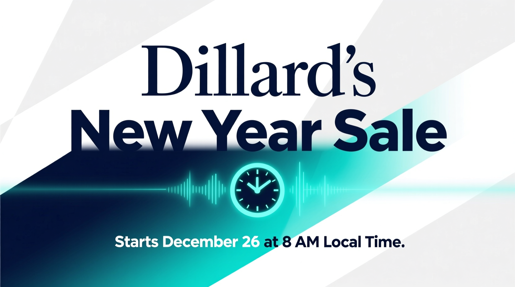 what time is the dillards new year sale