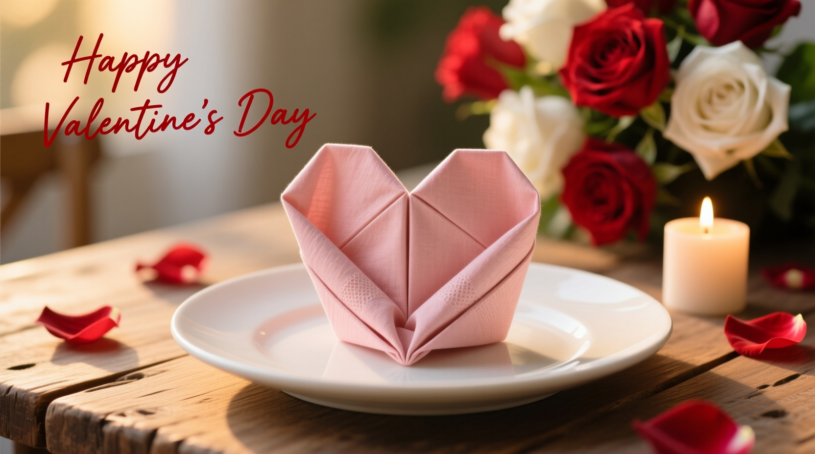 how to fold a napkin for valentines day