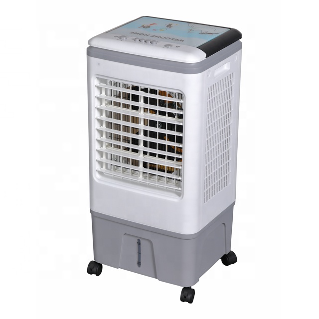 Solar power system Water Air Cooler Fan Basen DC motor 3000m3/h 12L Plastic cover AC and DC air cooler